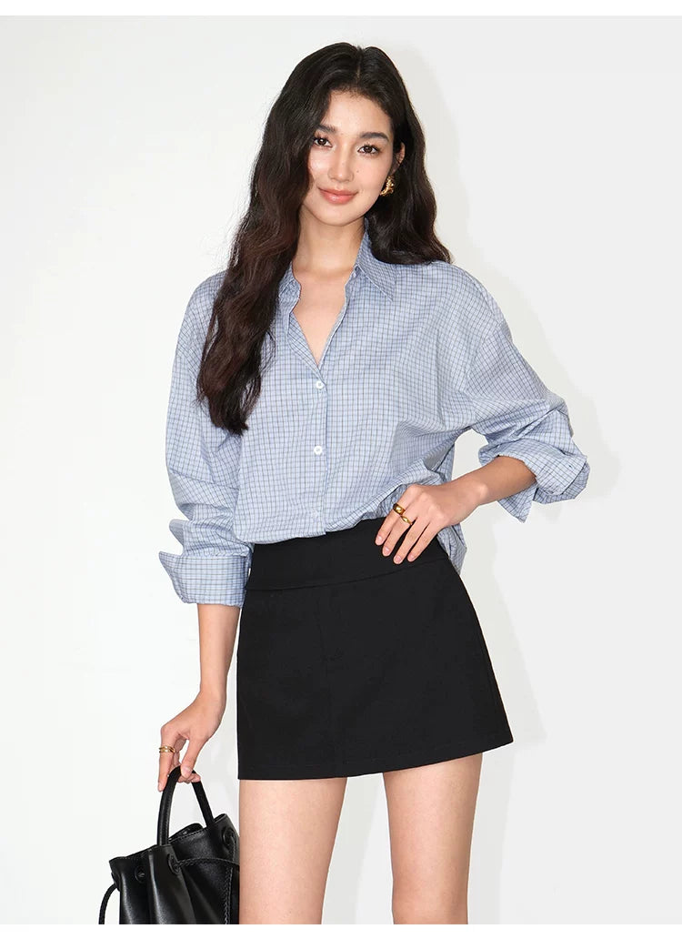 Relaxed Cotton Button Front Shirt