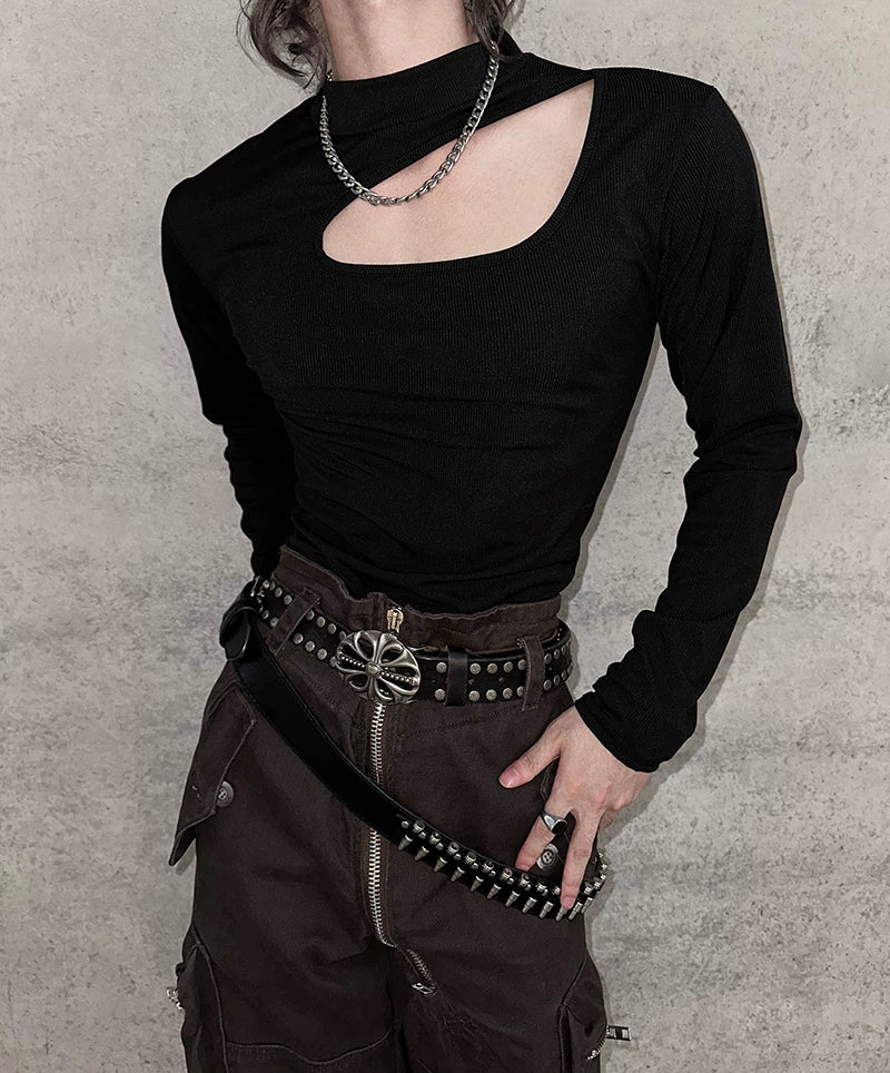 Midnight Aperture Cutout Top