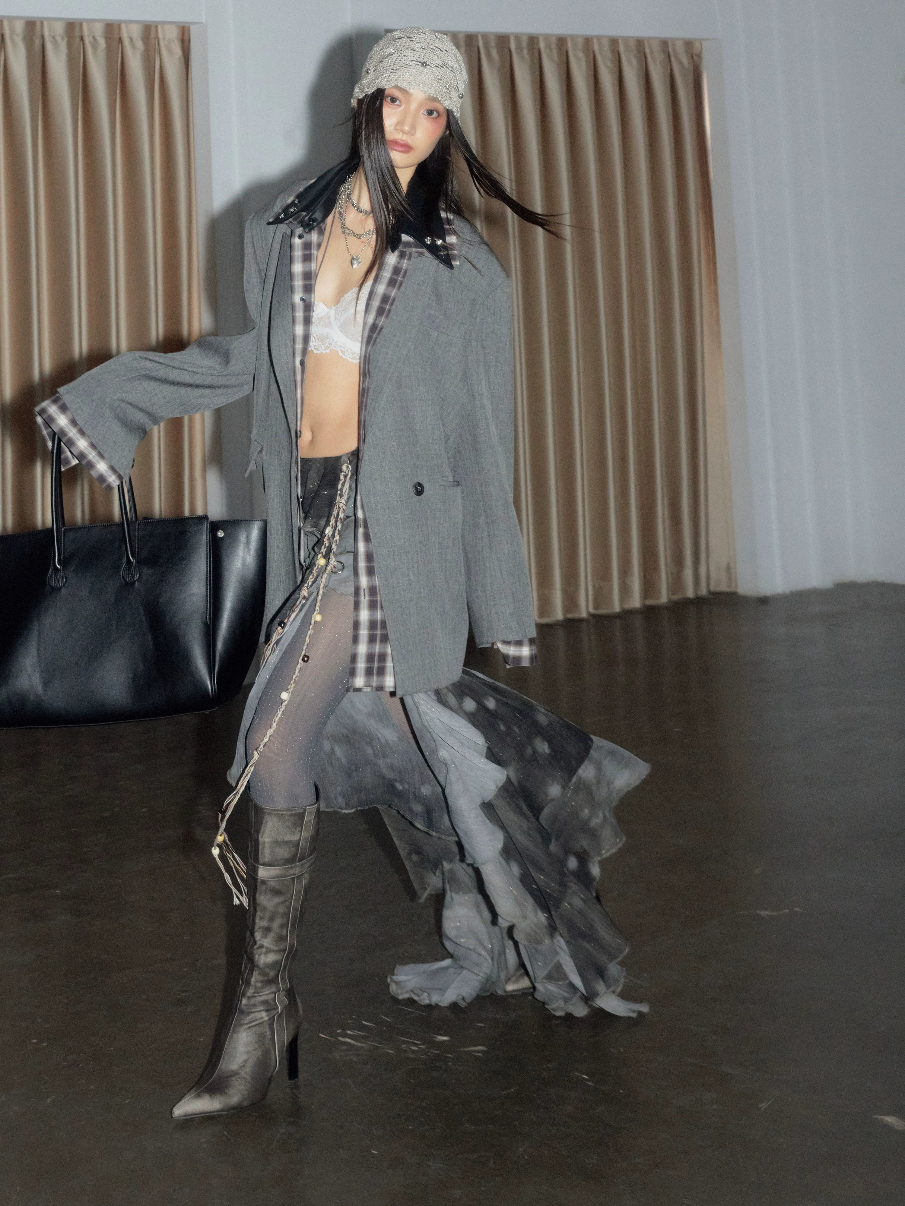 Moss Cascade Ruffle Skirt