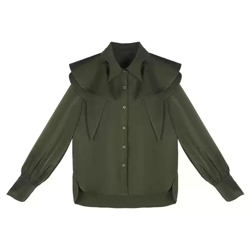 Blusa de volante de encanto de zorro