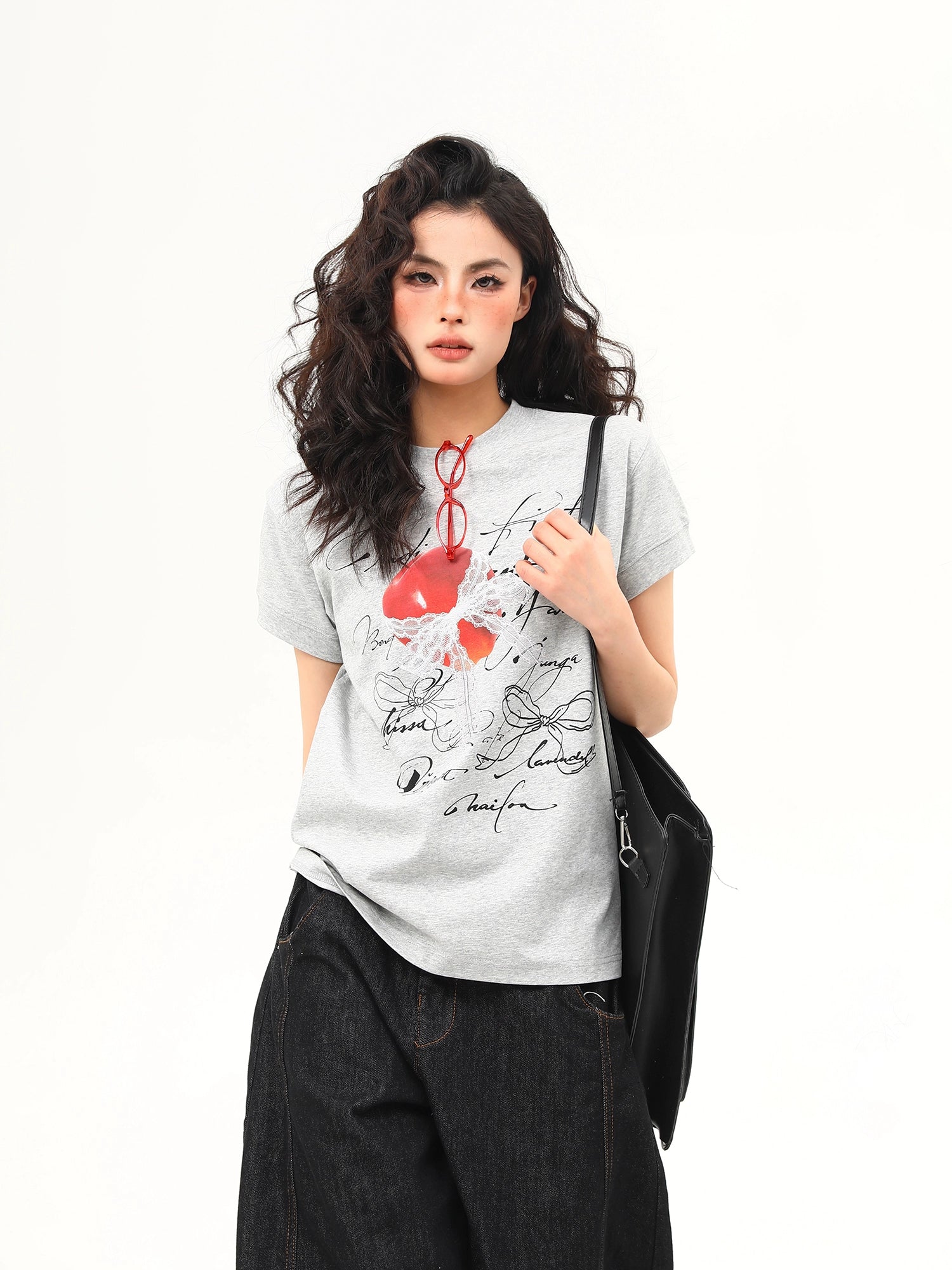 Romantic Script & Bow Graphic Tee