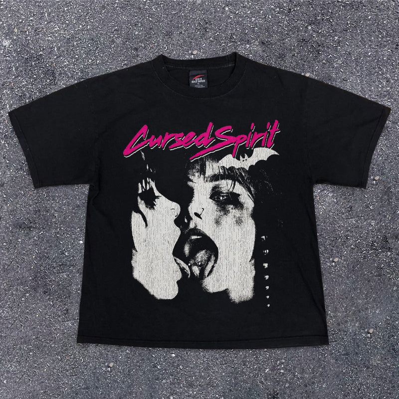Cursed Spirit Neon Kiss Tee