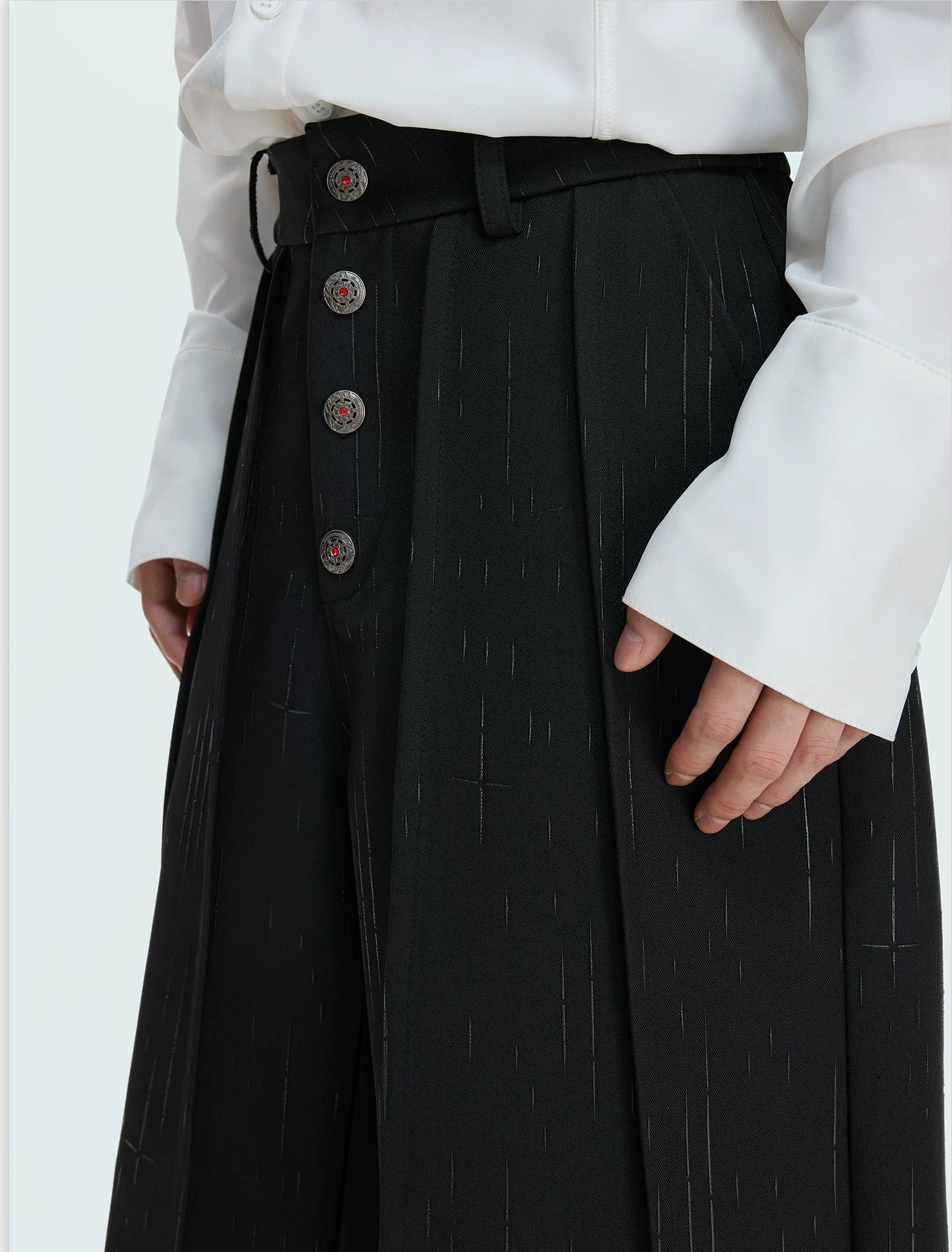 Nebula Pinstripe Oversized Drape Blazer