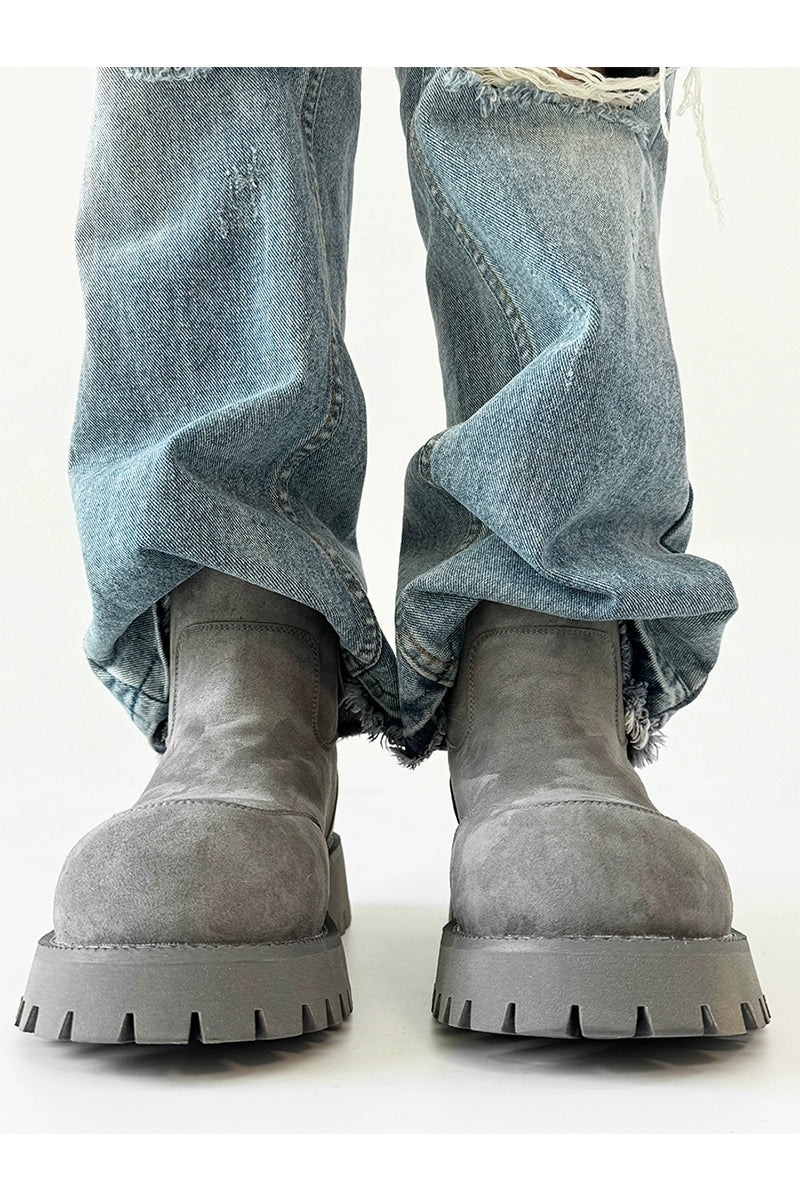 Chunky Suede Winter-Ready Boots
