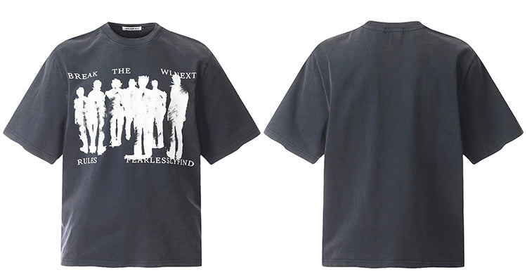 Artistic Graphic Print Oversized T-Shirt