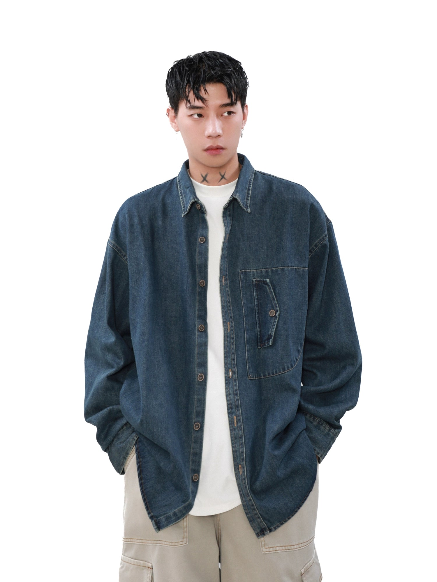 Ease Oversized Denim Shirt