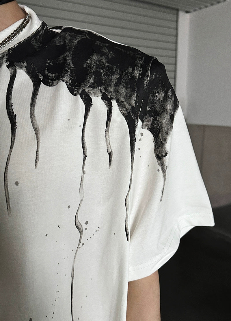 Drip Print Oversized T-Shirt