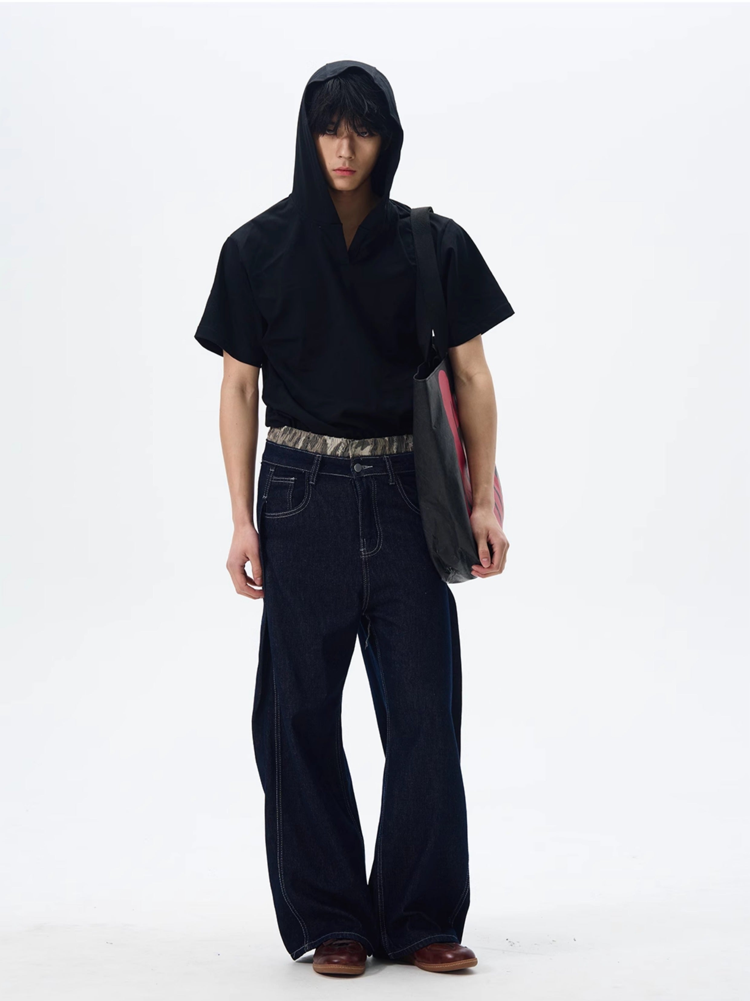 Dark Wash Wide Leg Skater Jeans