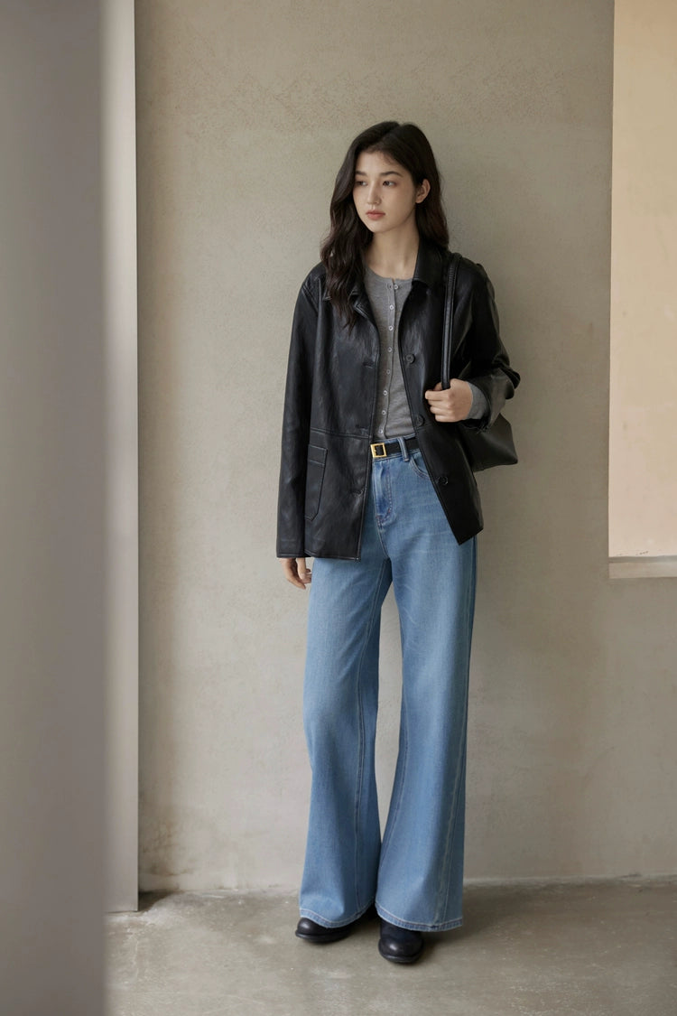 Vintage Short Leather Jacket