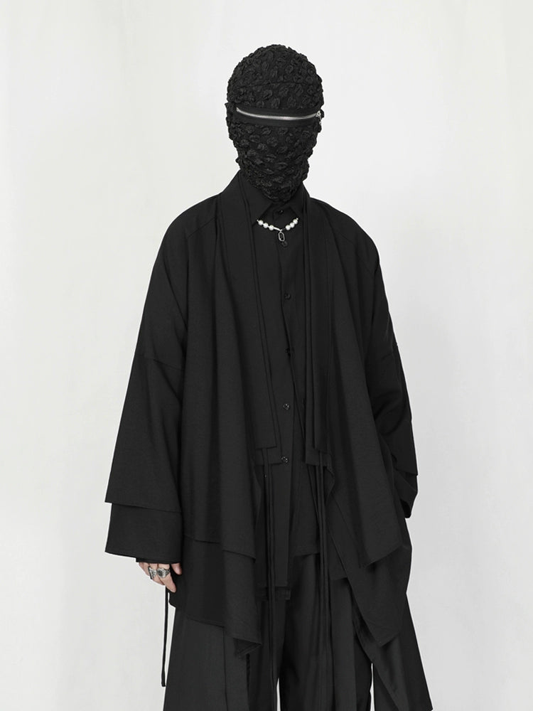 Oversized Black Kimono Cardigan