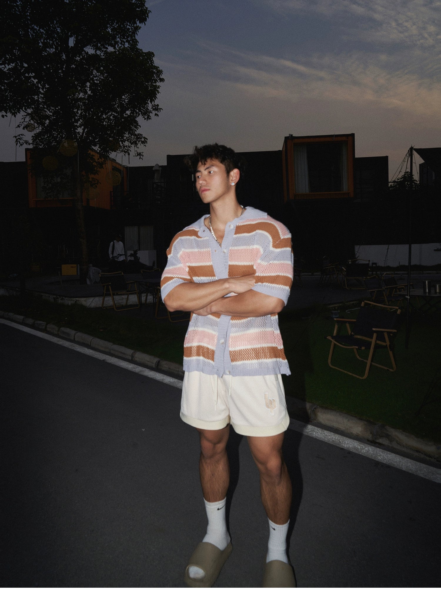 Mesh Embroidered Shorts