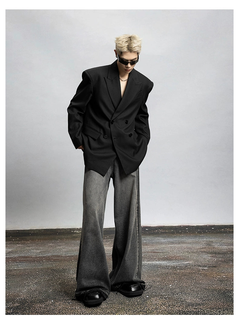 Oversized Black Blazer Suit