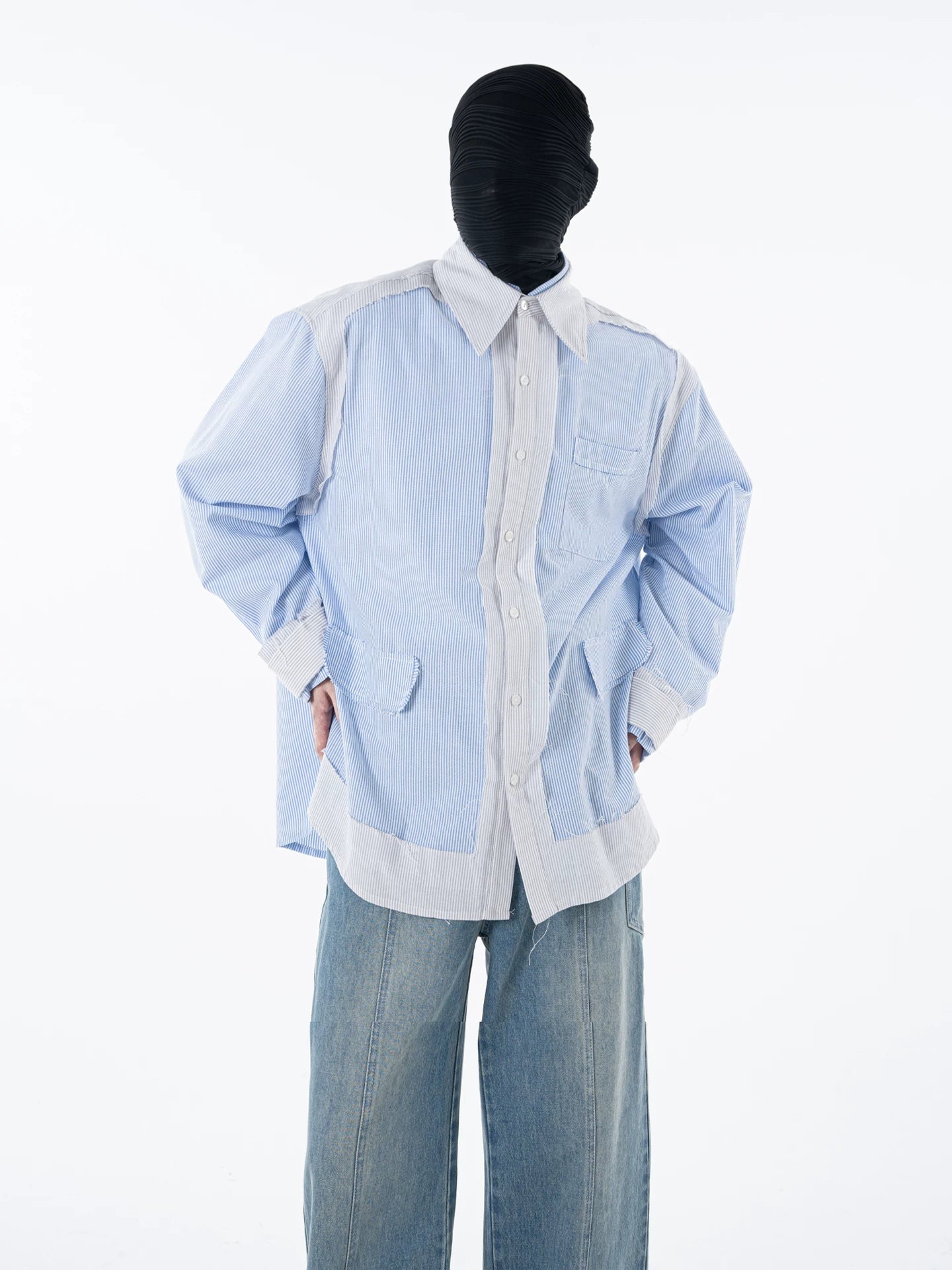 Midnight Mirage Pinstripe Overshirt