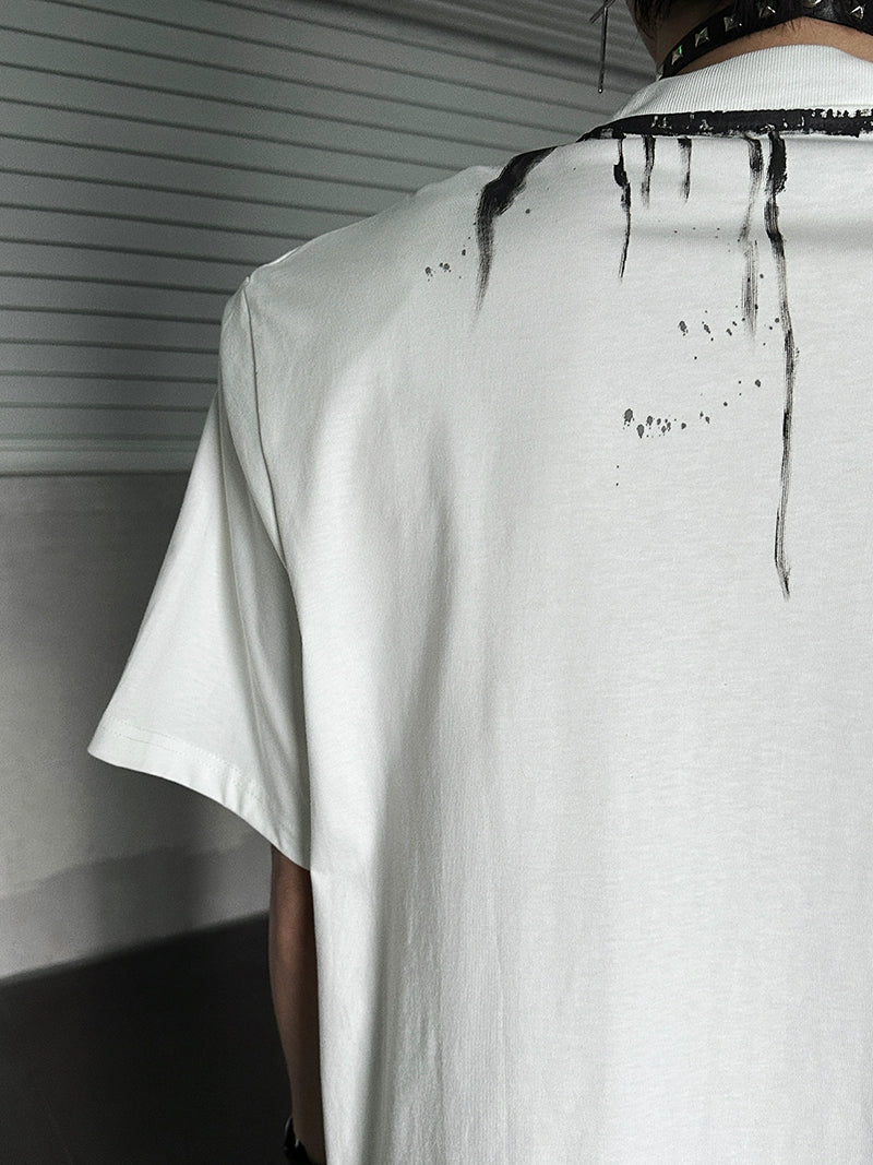 Drip Print Oversized T-Shirt