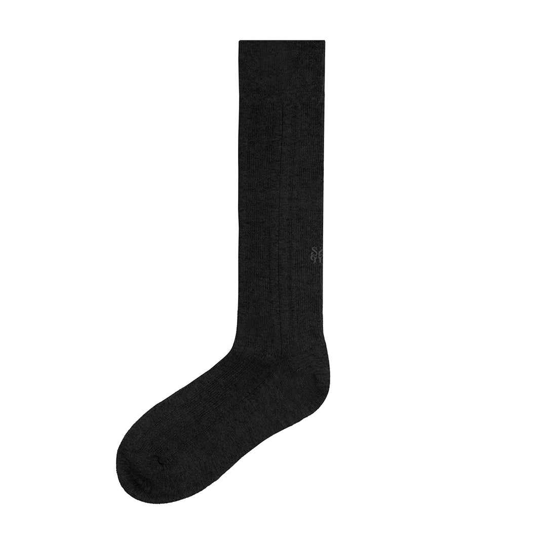 Ribbed Structured Crew Socks