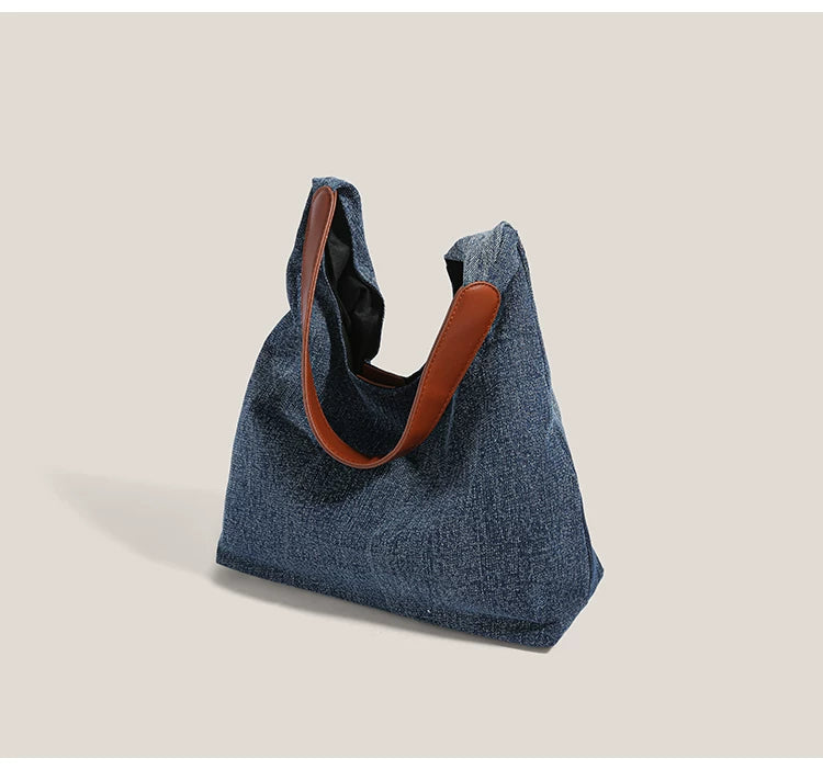 Indigo Linen City Hobo