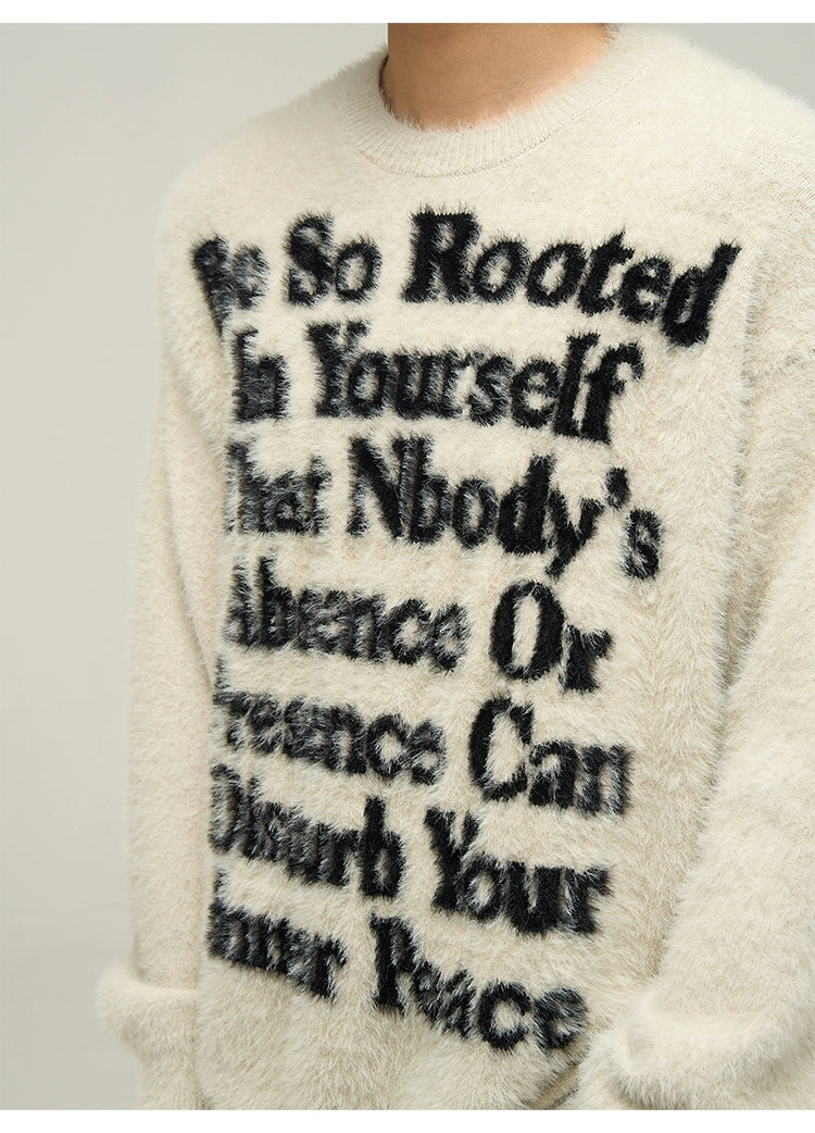 Fuzzy Motivational Quote Sweater