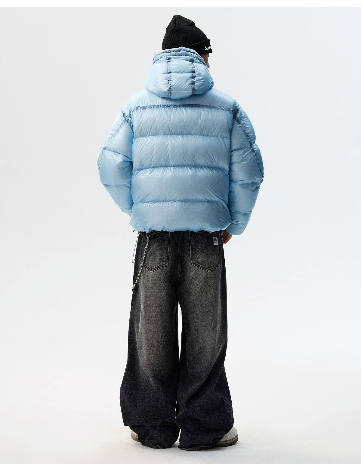 Glacier Halo Reflective Hooded Puffer Jacket