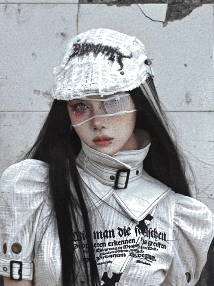 그래피티 디스트레스드 베레모 모자