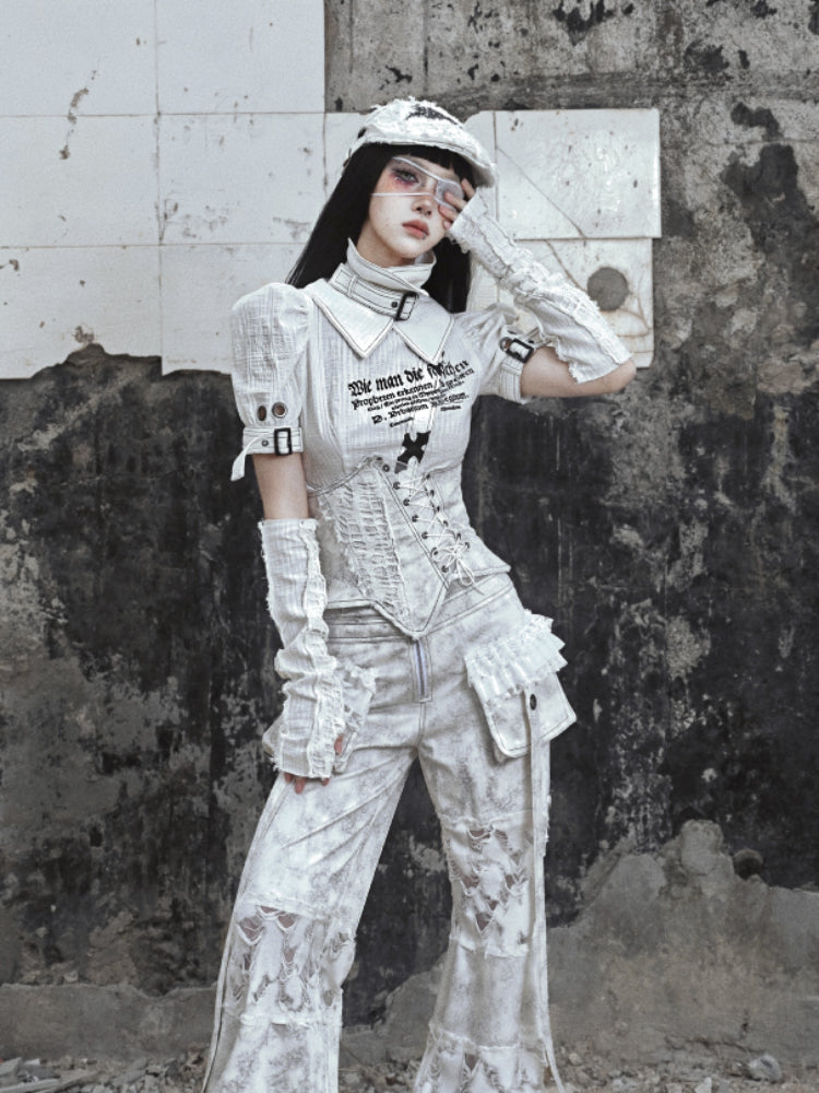 그래피티 디스트레스드 베레모 모자