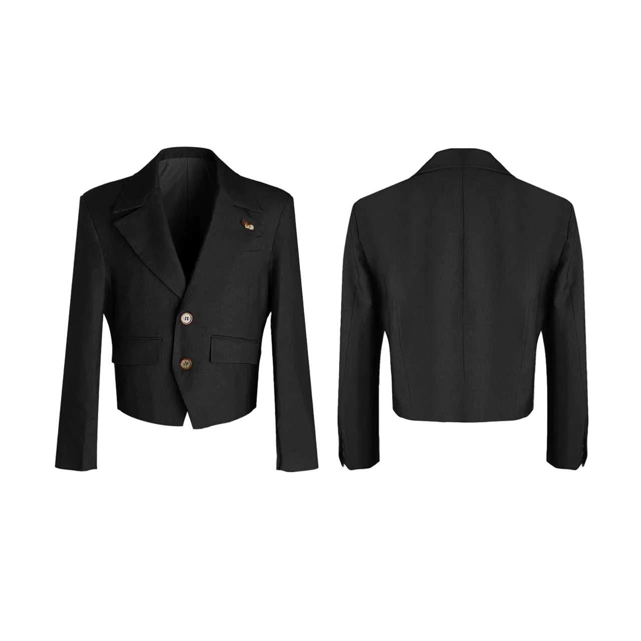 Noir Axis Cropped Tailor Blazer