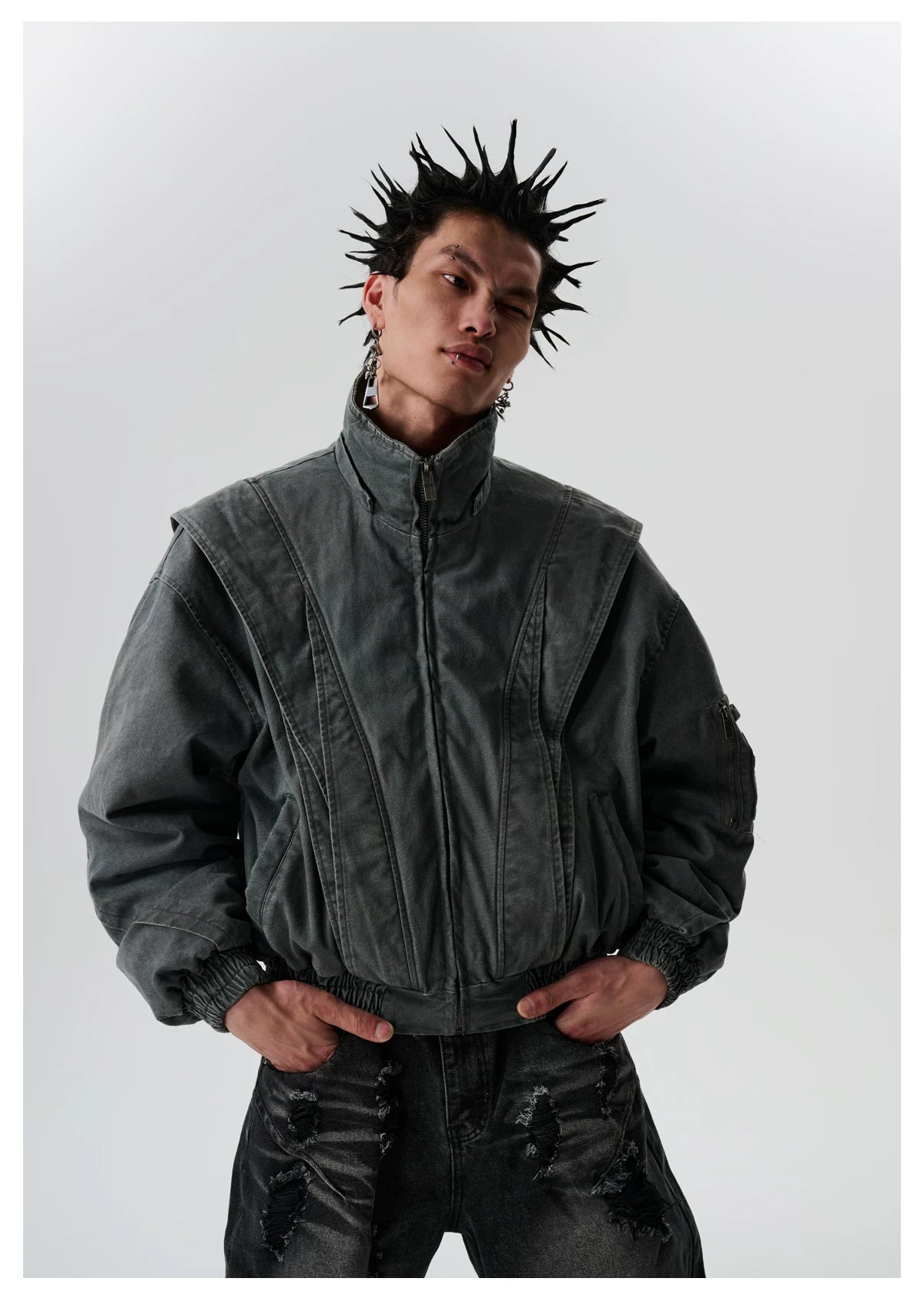 Ashfall Faux Fur Hooded Bomber Jacket