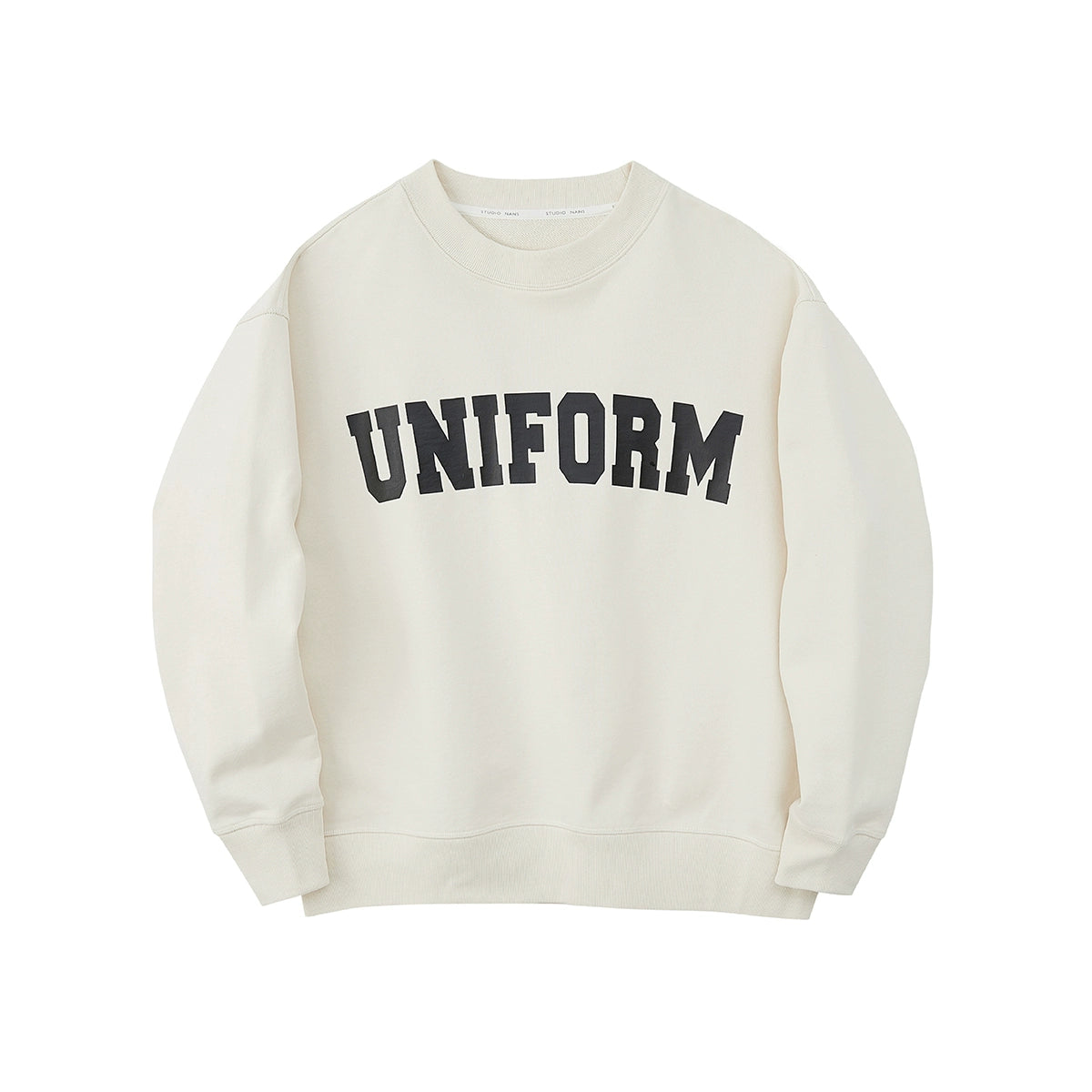 Retro Color Block Rubber Print Crewneck Sweatshirt