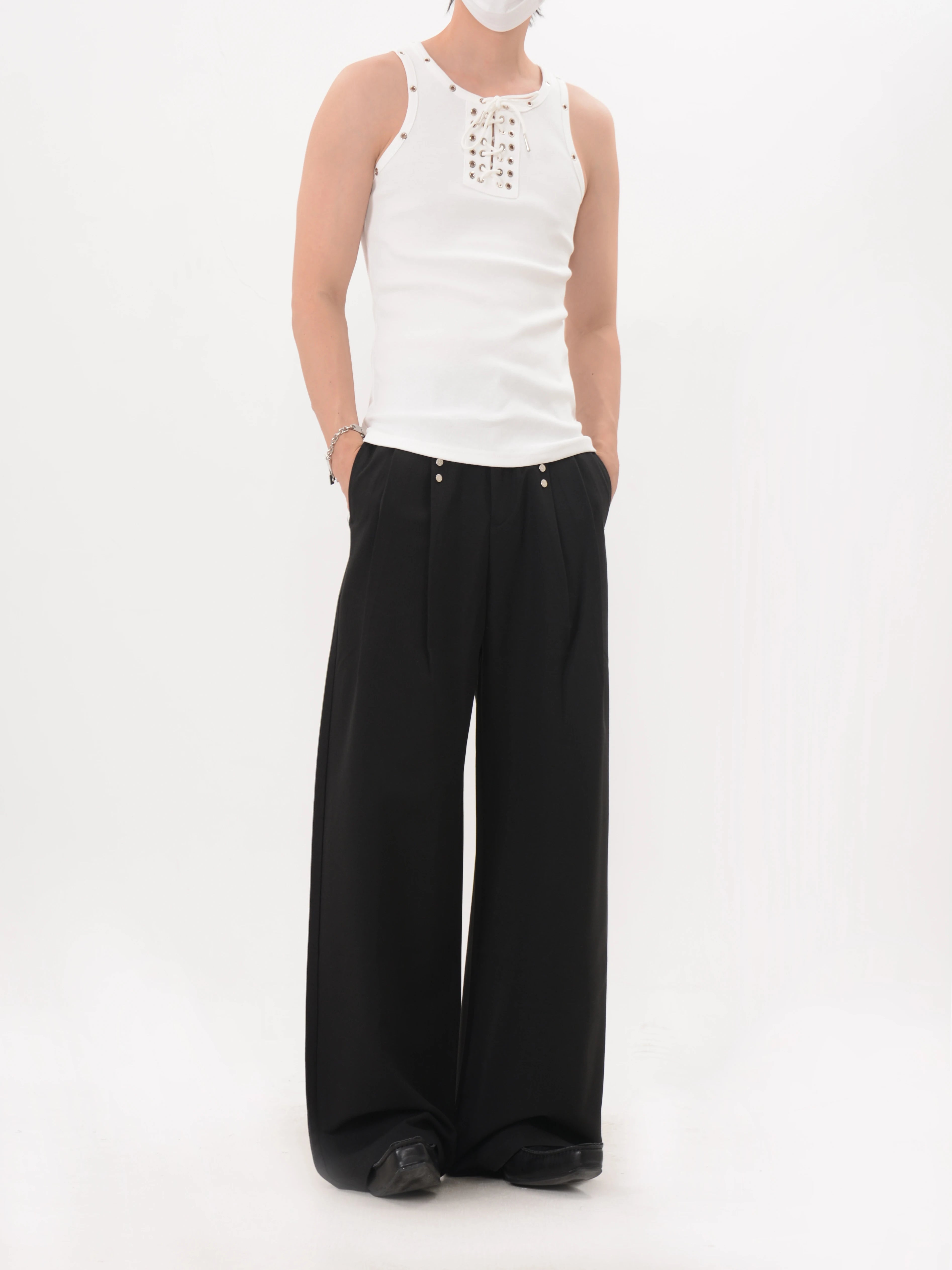 Midnight Grommet Lace Tank