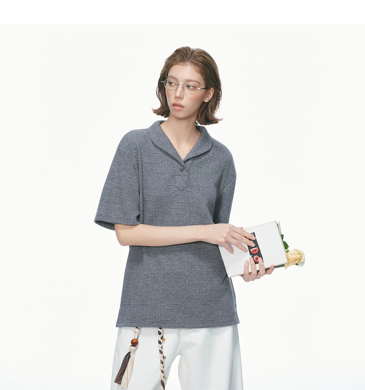 Textured Lounge Knit Polo Shirt