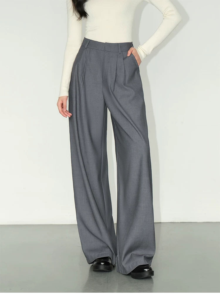 Midnight Drape High-Waist Wide Trousers