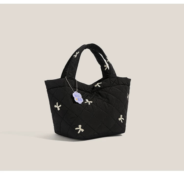 Midnight Bow Quilt Tote
