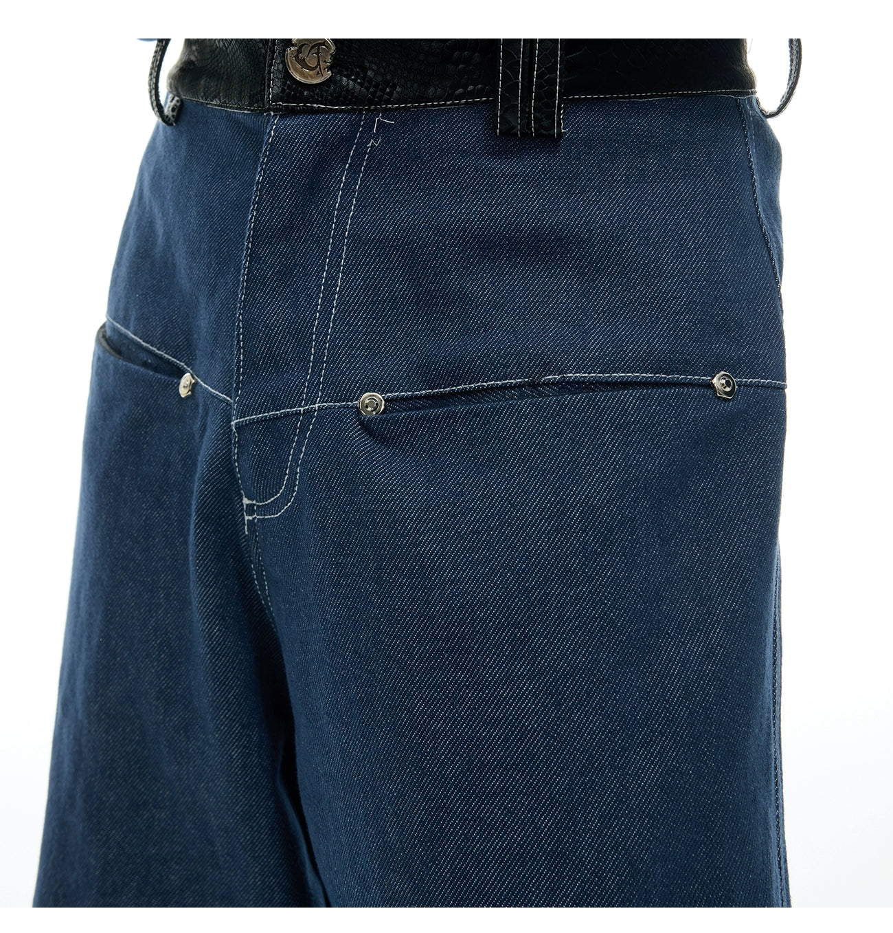 Wide Leg Denim Jumpsuit Boilersuit