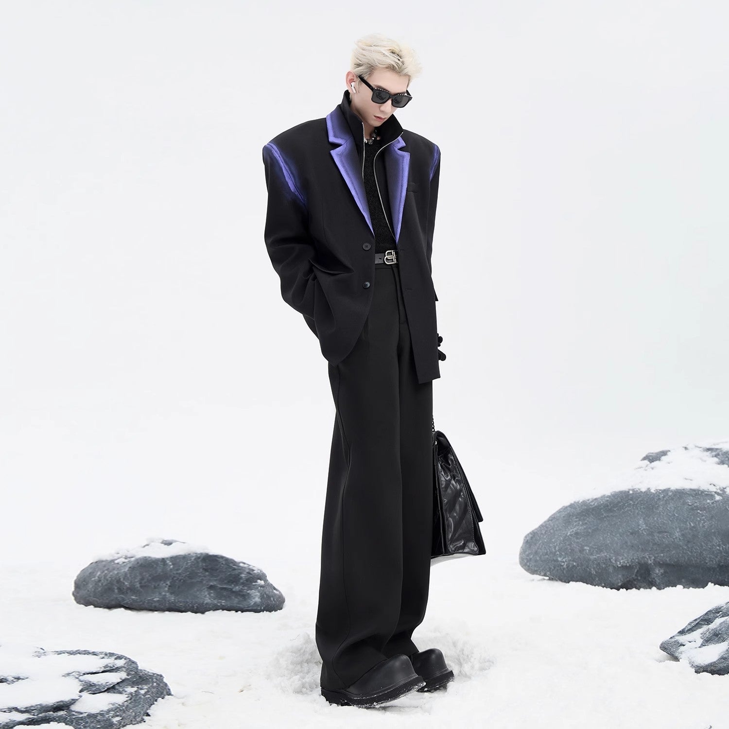 Wide-Leg Straight Trousers