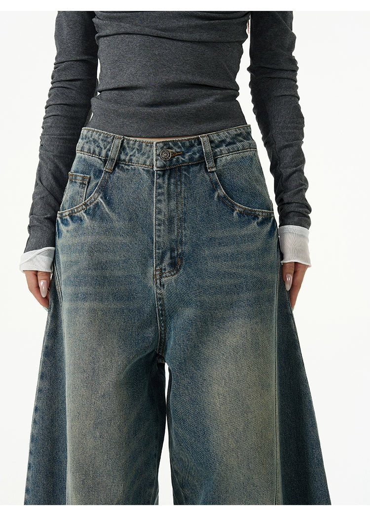 Ultra Wide-Leg Balloon Jeans