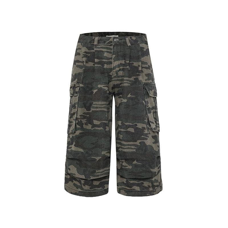Mrnearly Camouflage Cargo Culottes - Unisexe Urban Streetwear Bottoms