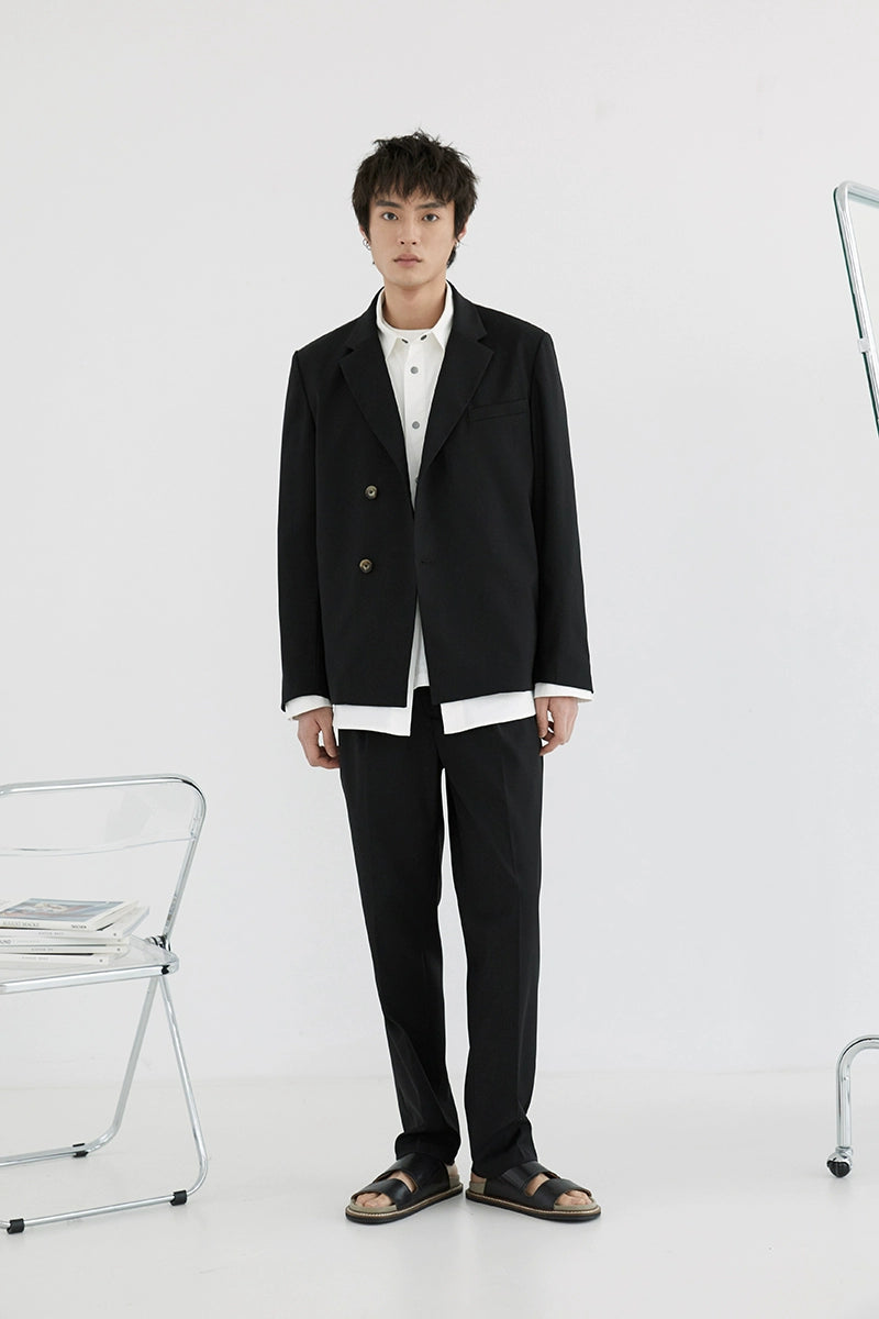 Pantalones de vestir de confort de doble plato