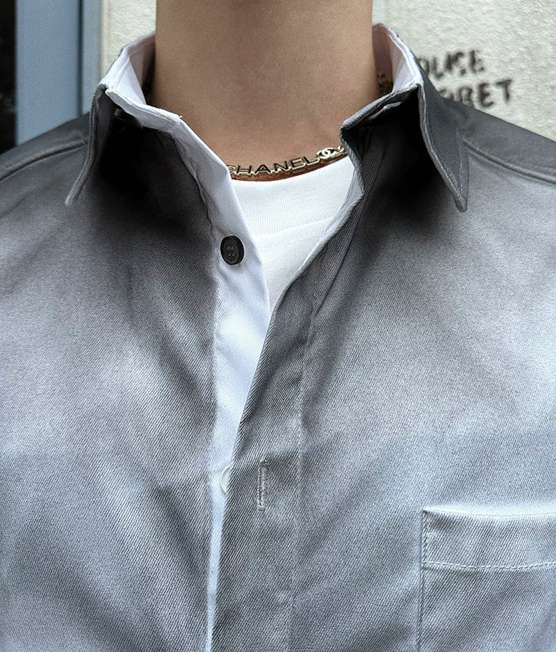 Ember Haze Gradient Yoke Shirt