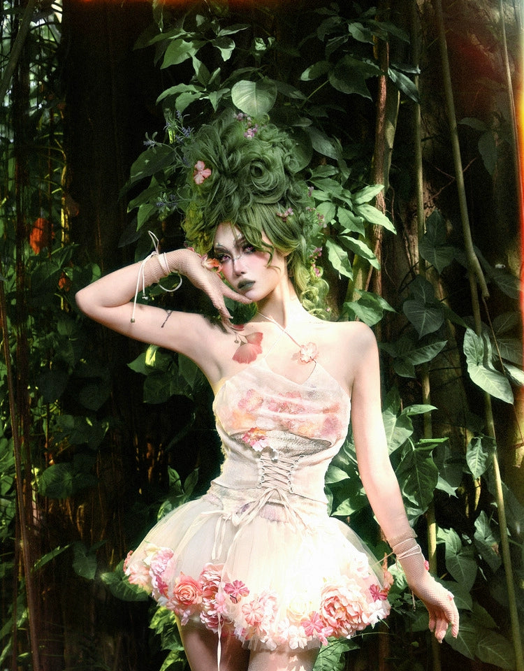Artificial Flower Chiffon Camisole