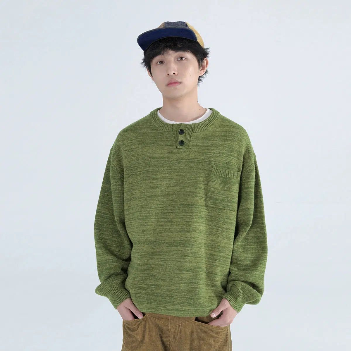 Cozy Sweater with Front Pocket - chiclara