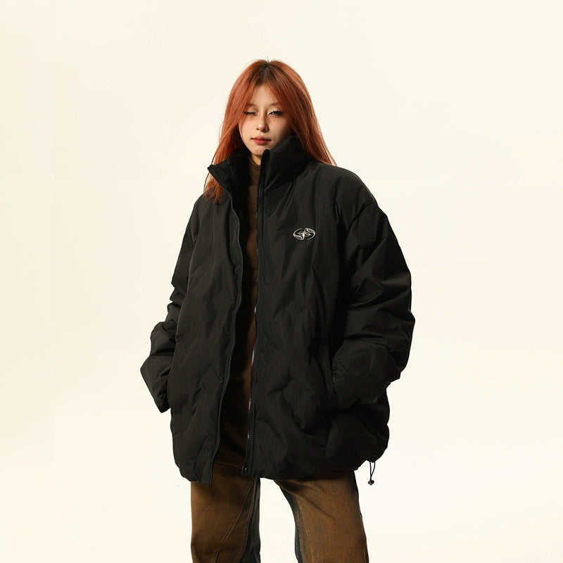 Black Oversized Bomber Jacket