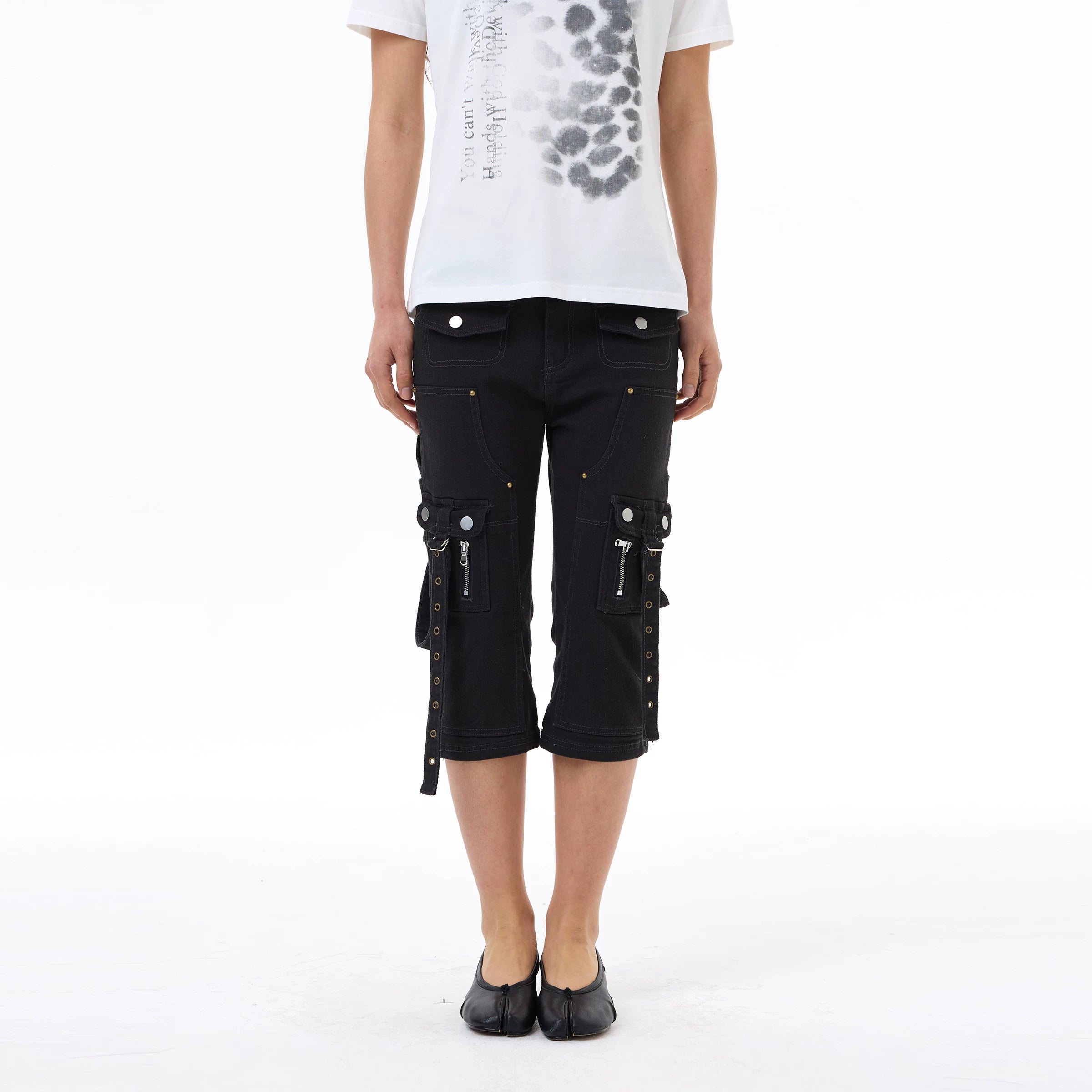 Midnight Strap Cargo Capris
