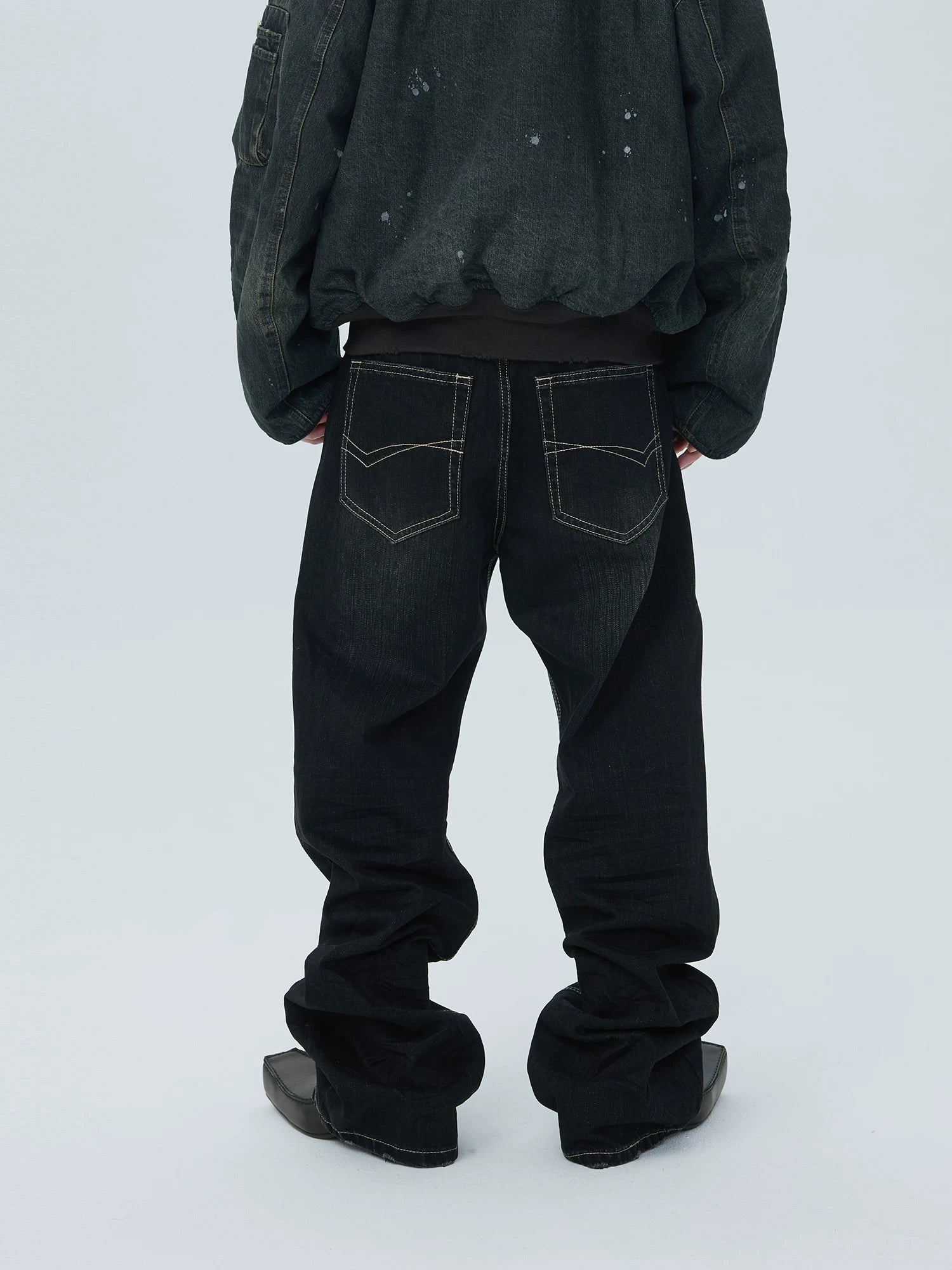 Midnight Fade Stadium Stack Jeans