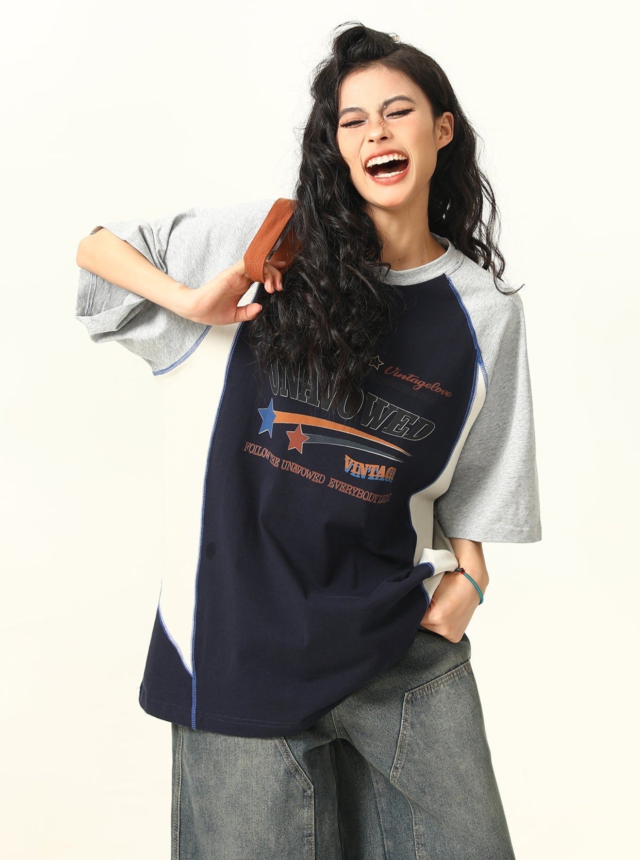 Camiseta Raglan de gran tamaño sin tener