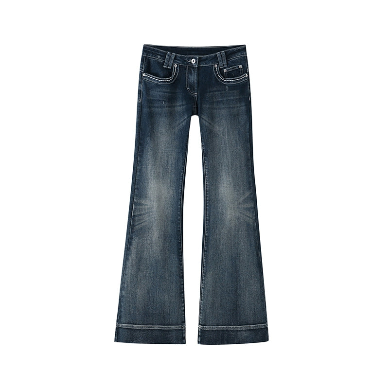 Worn-In Vintage Wash Flare Jeans