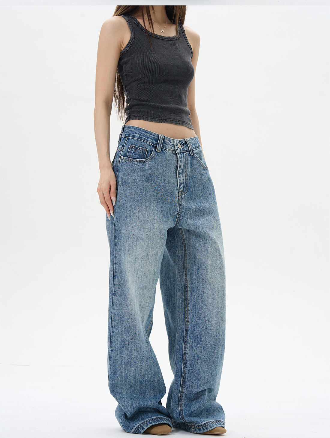 Vintage Wide Leg Baggy Jeans