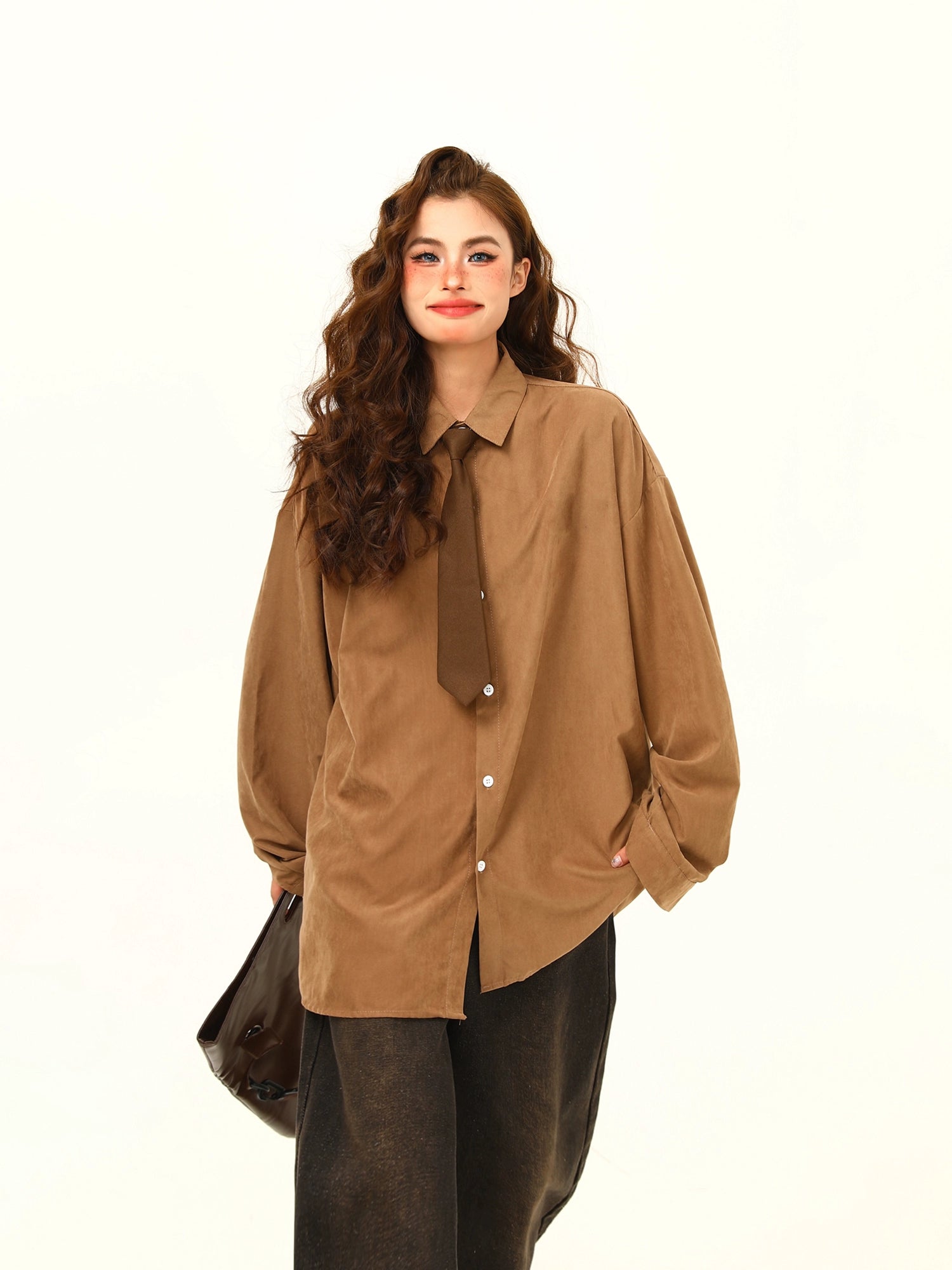 Oversized Shirt with Matching Tie