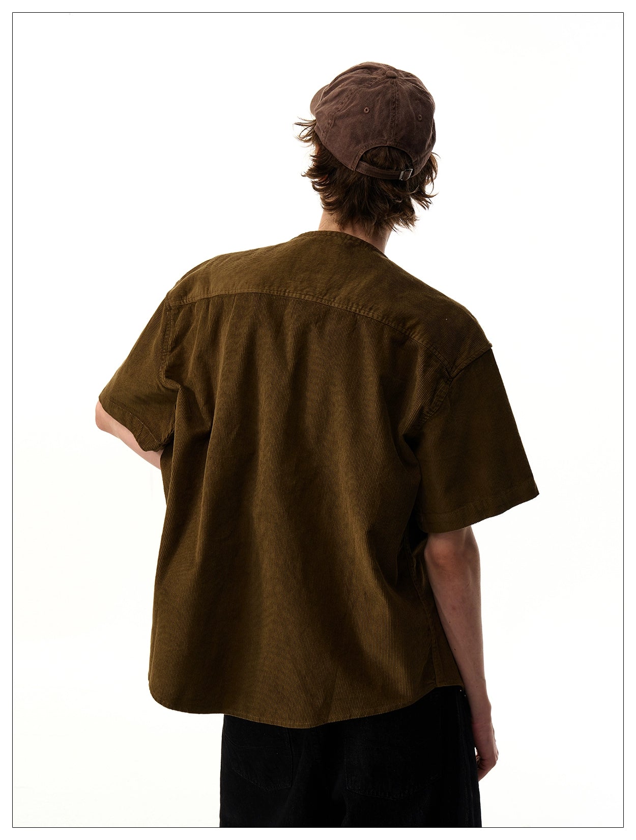 Cali Script Corduroy Baseball Shirt