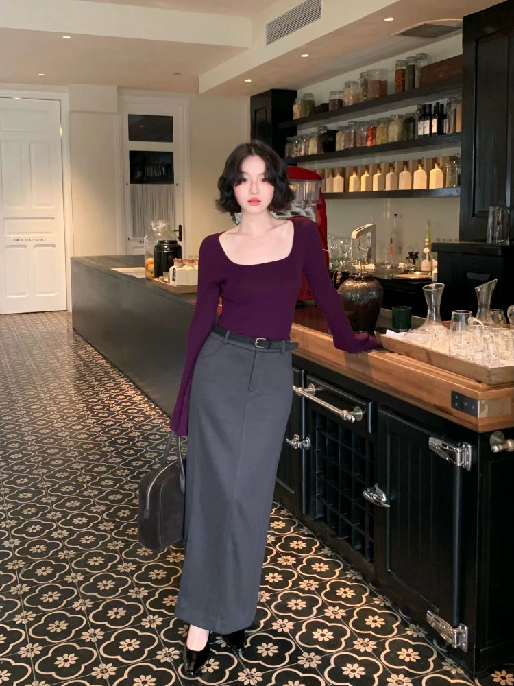 Luxury High-Waisted Maxi Skirt