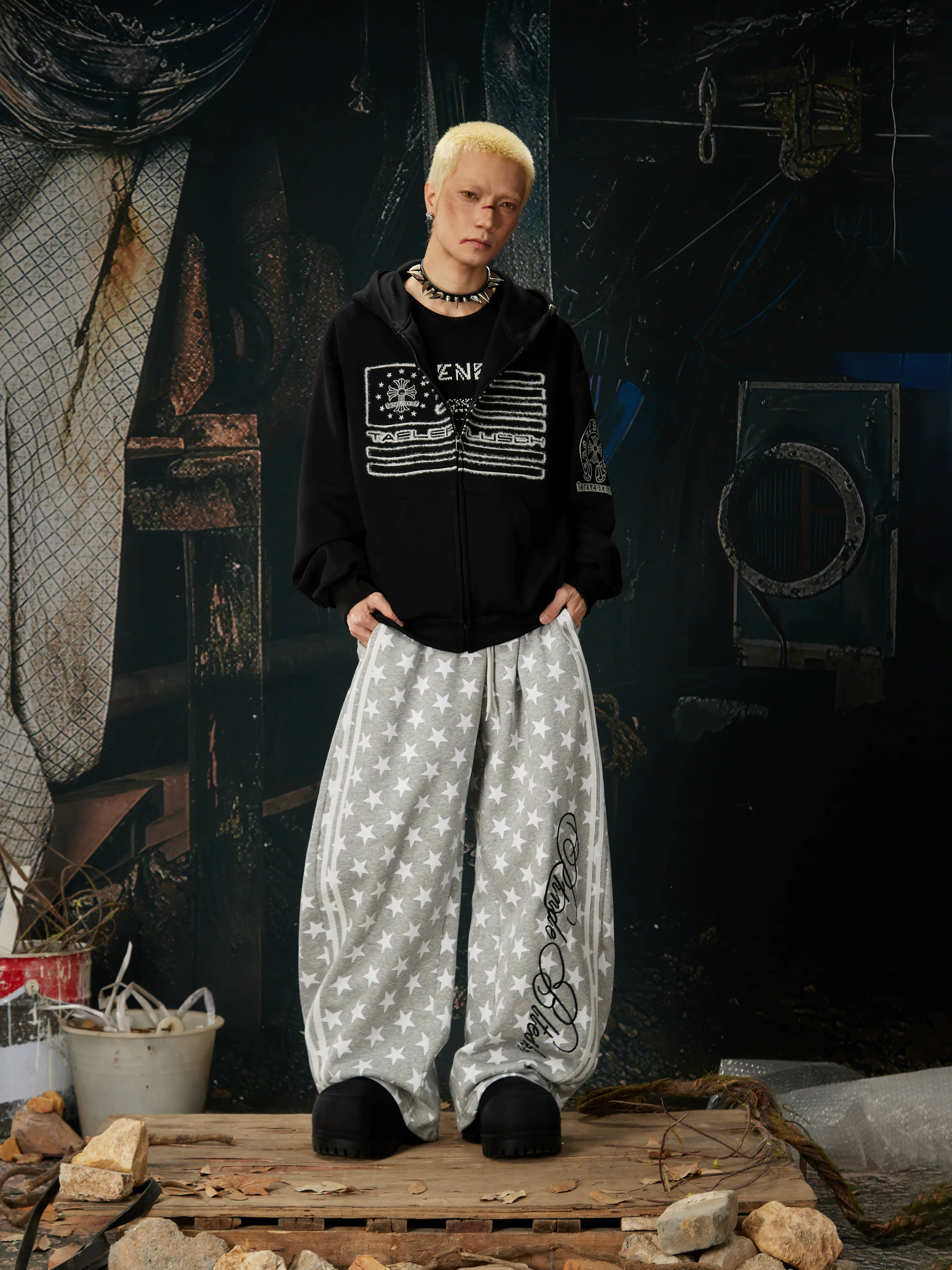 Starlite Riot Wide‑Leg Track Pants