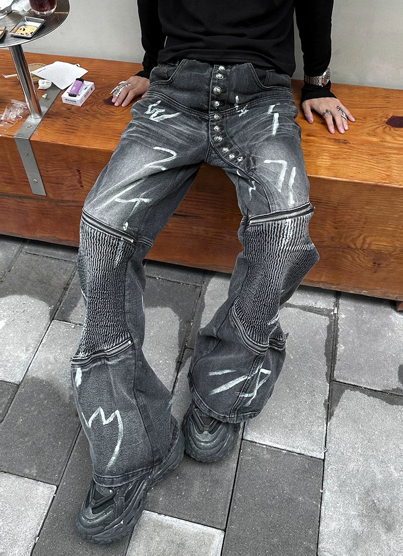 Glyphstorm Warp Stitch Flare Jeans